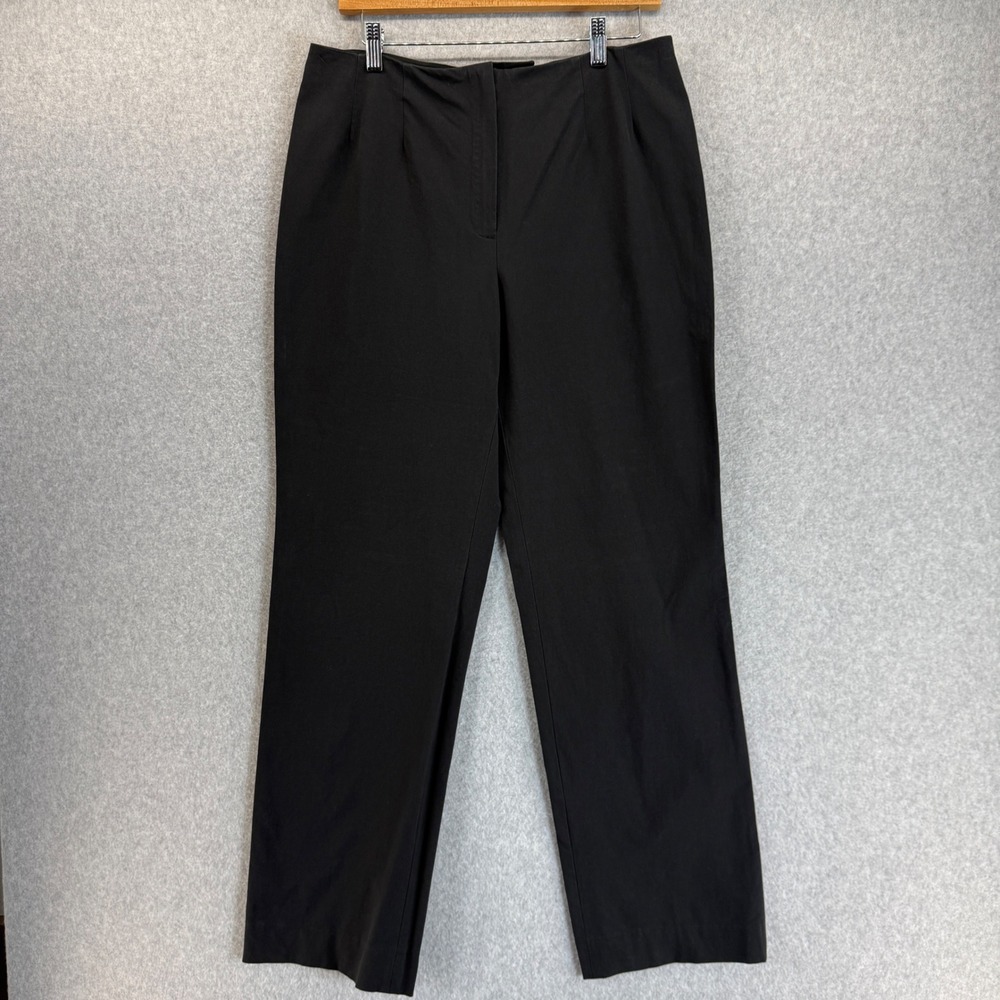 Piazza Sempione Black Sophia‎ Dress Pants Straight Leg Career Size IT 48 US 12